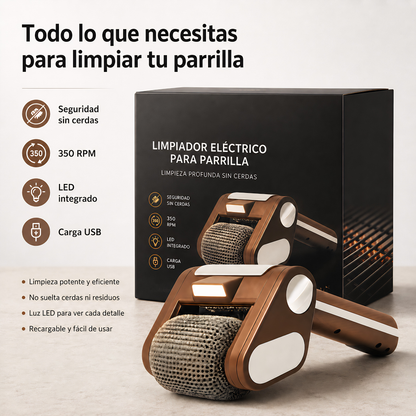 Cepillo Eléctrico Giratorio para Parrilla