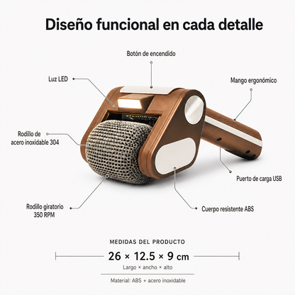 Cepillo Eléctrico Giratorio para Parrilla